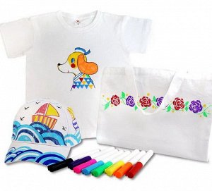 Маркеры по ткани Yomixmax 8 цветов (графическая ручка для рисования DIY искусства)