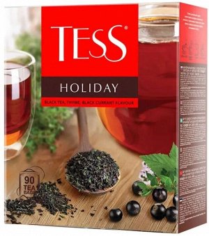 Чай черный Tess Holiday с чабрецом и ароматом черной смородины х 90 пакетиков
