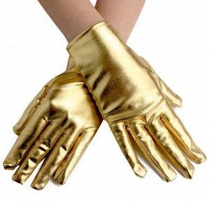 Перчатки золотистые короткие под латекс "Gold" (Wetlook Glossy)