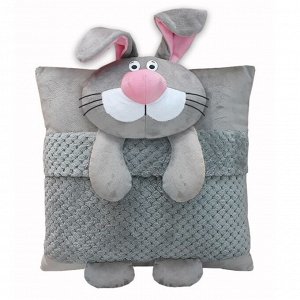 Подушка-игрушка Кролик-Соня 40х50см, плюш, холофайбер