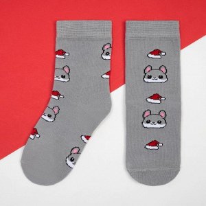 Набор новогодних детских носков KAFTAN «Новогодние котики» 3 пары, размер 16-18