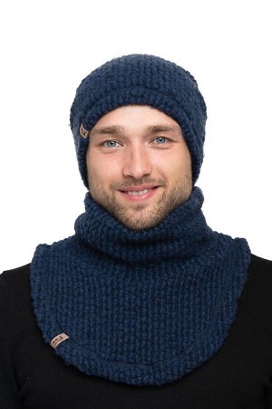 WOOLLAMB Воротник манишка БУКЛЕ цвет Индиго