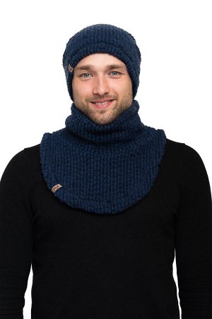 WOOLLAMB Воротник манишка БУКЛЕ цвет Индиго