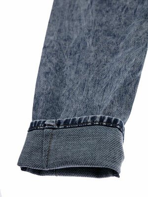 Брюки текстильные джинсовые утепленные с начесом для девочек