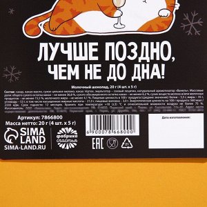 Шоколад мини «Сборник новогодних тостов», 5 г x 4 шт.