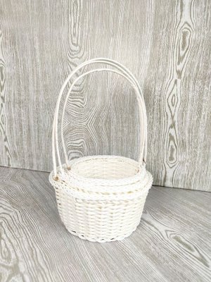 S Корзина круглая белая