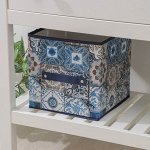 Короб для хранения Доляна «Мозаика», 25х25х25 см, цвет синий