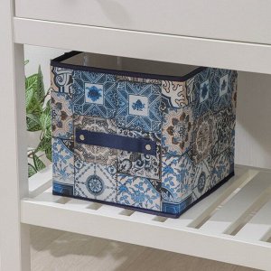 Короб для xранения Доляна «Мозаика», 25?25?25 см, цвет синий