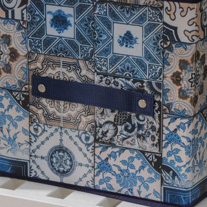 Короб для xранения Доляна «Мозаика», 25?25?25 см, цвет синий