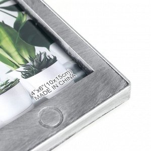 Фоторамка пластик на 5 фото 10х15 см "Ноутбук" тёмное серебро 30,5х44,5 см