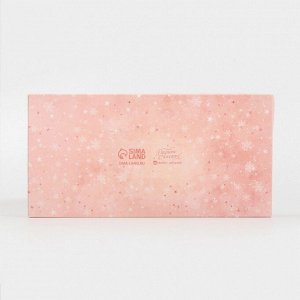 Коробка для кондитерских изделий с PVC крышкой «Зимние цветы», 10.5 x 21 x 3 см