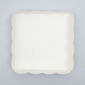 Коробочка для печенья "Горох", белая, 12 х 12 х 3 см