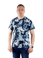 Футболка мужская кулирка пенье &quot;Дым&quot; бирюза