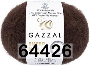 Пряжа Gazzal Super Kid Mohair