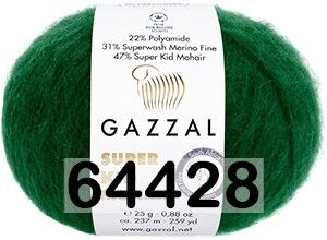 Пряжа Gazzal Super Kid Mohair