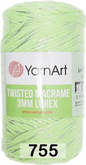 Пряжа Yarnart Macrame Twisted 3 Mm Lurex