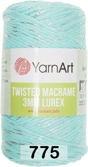 Пряжа Yarnart Macrame Twisted 3 Mm Lurex