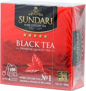Чай SUNDARI 100 пак*2гр*18 ЧЕРНЫЙ ЧАЙ