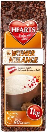 M?venpick. Hearts Cappuccino Wiener Melange 1 кг. мягкая упаковка