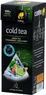 CURTIS. Cold tea Strawberry, Lime &amp; Mint карт.пачка, 12 пак.