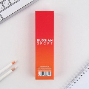 Ручка металл с колпачком "Russian sport", фурнитура серебро1.0 мм