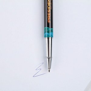 Ручка металл с колпачком "Природа - лучший художник РОССИИ", фурнитура серебро, 1.0 мм