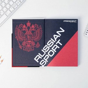 Ежедневник А5, 96 л "Russian sport герб"
