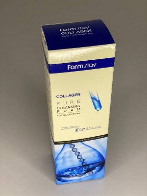 Farm Stay Collagen Pure Cleansing Foam Пенка для умывания на основе коллагена 180 мл