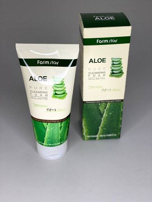 Farm Stay Aloe Pure Cleansing Foam Очищающая пенка для лица с экстрактом алоэ 180 мл