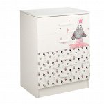 Комод Мальвина, 600х820х430, Белый/ Фотопечать