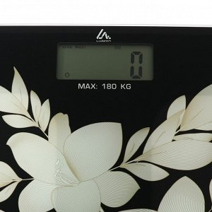 Весы напольные Luazon LVE-016 "Цветы", электронные, до 180 кг, 2хAAА (не в комплекте)