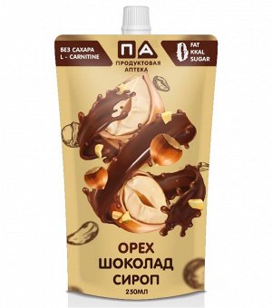 Сироп "Орех-шоколад" Без Сахара 0 ккал Doy-Pack "Продуктовая Аптека" 250мл