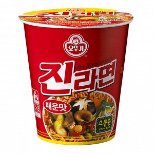 Лапша быстрого приготовления со вкусом грибов "Джин Рамен Jin Ramen" (Hot) острый вкус 65г