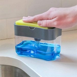 Дозатор жидкого мыла для губки пластиковый с контейнером
