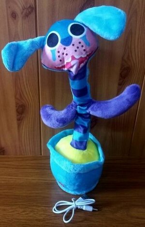 Игрушка мягкая Танцующая Мягкая игрушка О-Мопс собака Хаги Ваги -Повторюшка, 35 см.