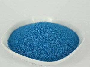 Песок кварцевый, цвет - синий капри, 100гр