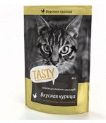 Tasty влажный корм для кошек Курица в желе 85гр пауч