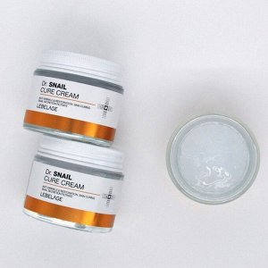 Lebelage Антивозрастной восстанавливающий крем с муцином улитки / Dr. Snail Cure Cream, 70 мл