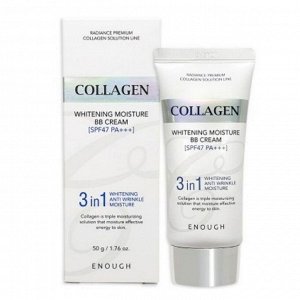 Enough BB крем с морским коллагеном / Сollagen 3 in1 whitening moisture BB сream SPF47 PA+++, 50 мл