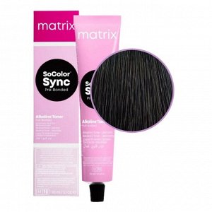 Matrix Крем-краска для волос без аммиака / SoColor Sync Pre-Bonded 1A, иссиня-черный пепельный, 90 мл