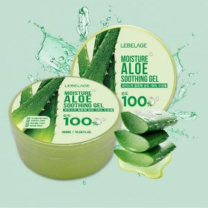 Lebelage Увлажняющий гель с алоэ / Moisture Aloe 100% Soothing Gel, 300 мл