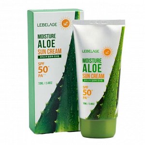 Lebelage Солнцезащитный крем для лица с экстрактом алоэ Moisture Aloe Sun Cream SPF50+PA+, 70 мл