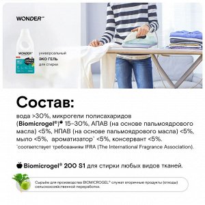 #Универсальный экогель для стирки (мелисса и лайм) WONDER LAB 1 л