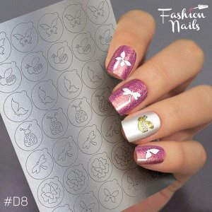 Fashion Nails,Трафарет  дизайн - Deep 8