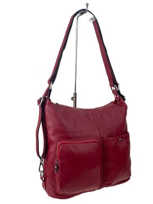 Женская сумка из натуральной кожи, цвет красный