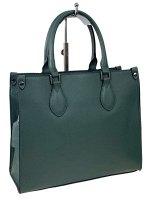 Женская сумка тоут из натуральной кожи, цвет зеленый