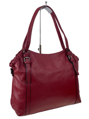 Женская сумка из натуральной кожи, цвет бордово красный