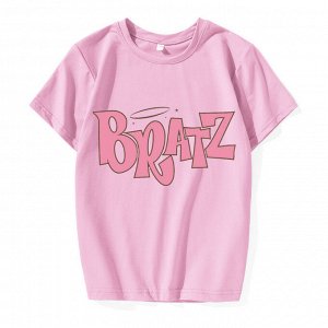 Подростковая футболка, принт "Bratz", цвет розовый