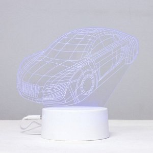 Светильник сенсорный "Авто" LED 7 цветов USB/от батареек белый
