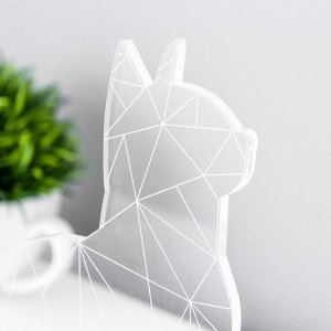 Светильник сенсорный «Кот сидя» LED 7 цветов USB/от батареек белый